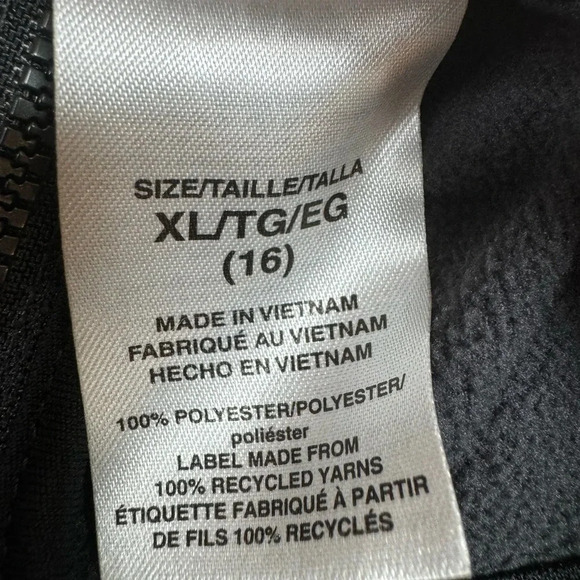 Adidas Girls‎ Black Track Jacket Full Zipper Size 16 XL - Picture 2 of 4